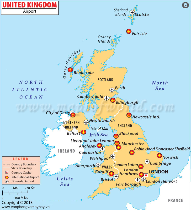 Danh sách sân bay nước Anh (United Kingdom)