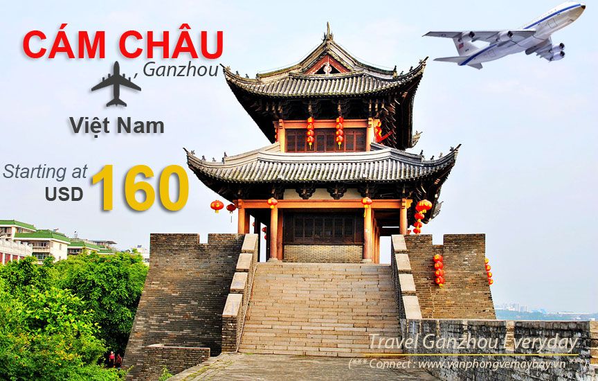 Đặt vé máy bay đi Cám Châu (Ganzhou) giá rẻ