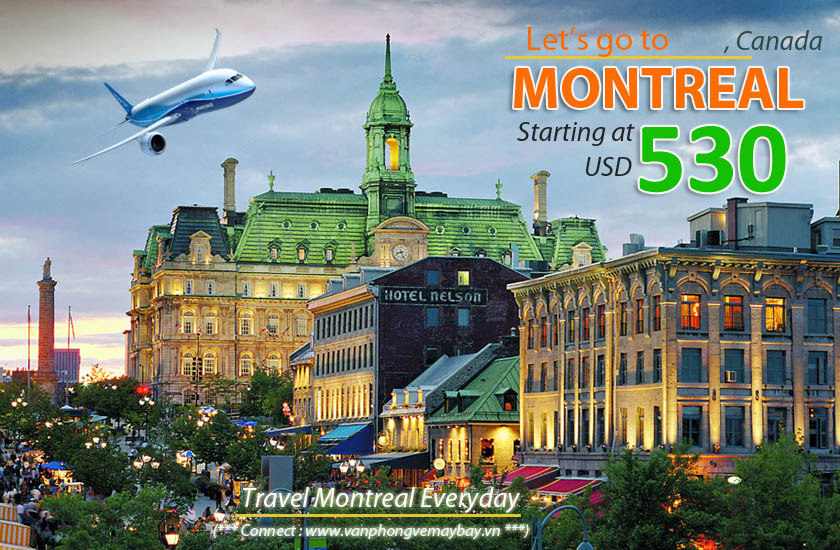 Đặt vé máy bay đi Montreal (Canada) giá rẻ