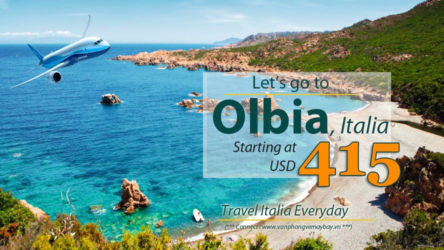 Đặt vé máy bay đi Olbia (Italia) giá rẻ