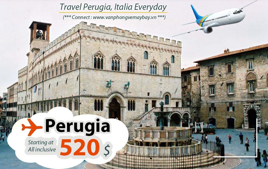Đặt vé máy bay đi Perugia (Italia) giá rẻ