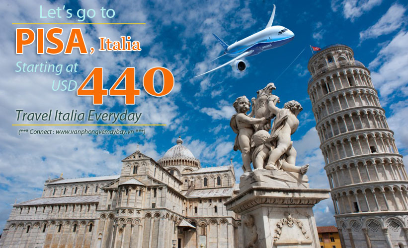 Đặt vé máy bay đi Pisa (Italia) giá rẻ