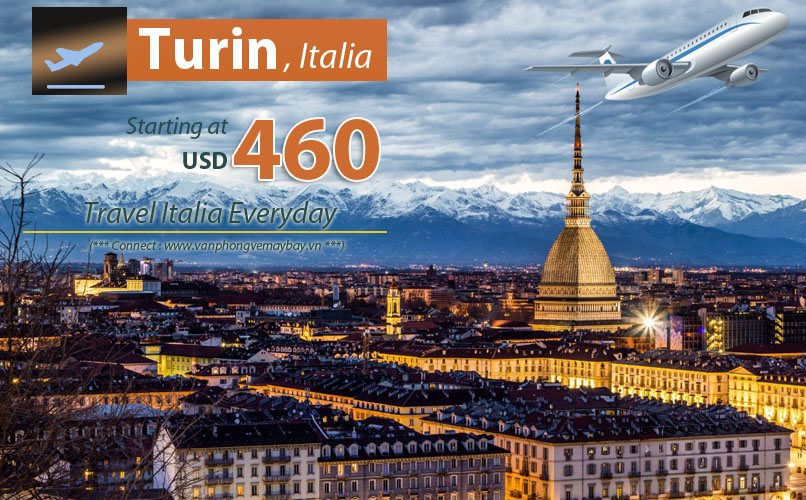 Đặt vé máy bay đi Turin (Italia) giá rẻ