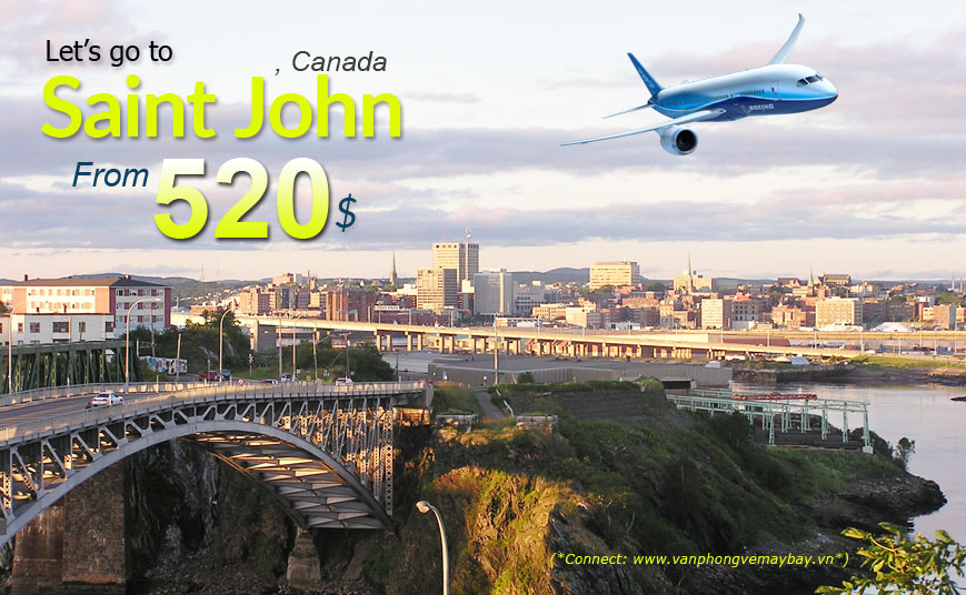 Đặt vé máy bay đi Saint John (Canada) giá rẻ