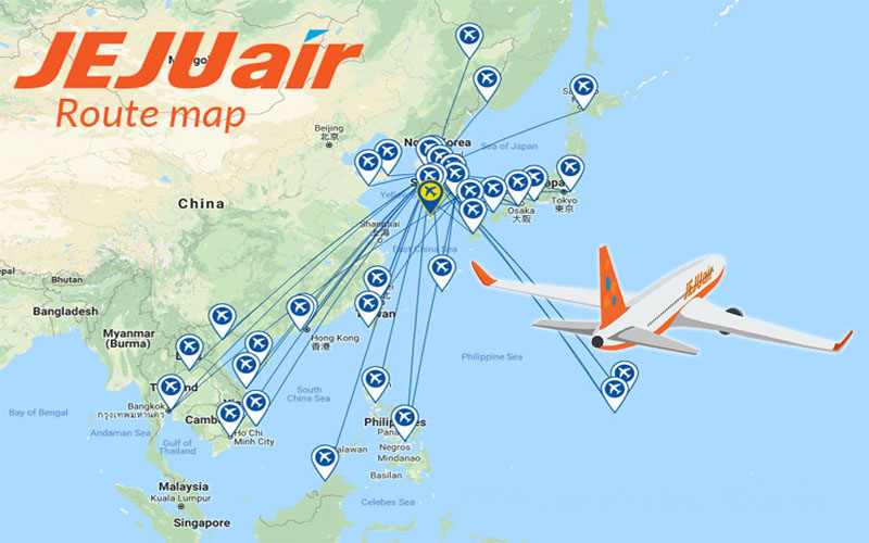 Jeju Air maps