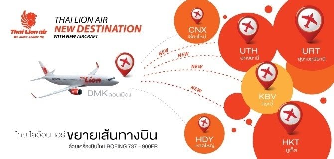 Mạng đường bay của Thai Lion Air