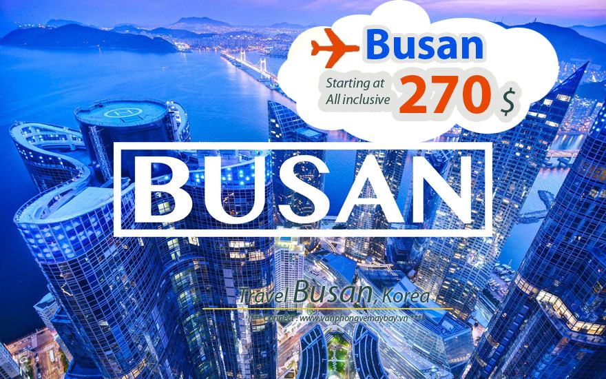 Đặt vé máy bay đi Busan (Hàn Quốc) giá rẻ