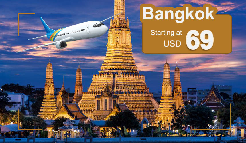 Đặt vé máy bay đi Bangkok ( Thái Lan) giá rẻ