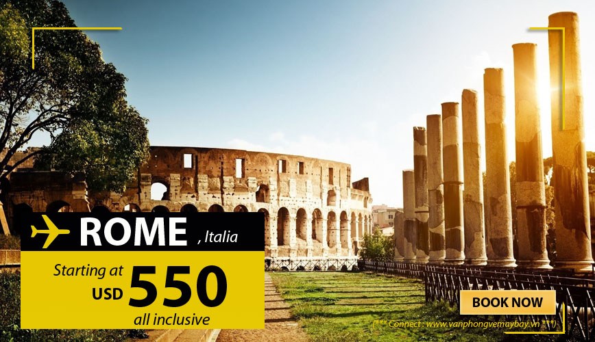 Đặt vé máy bay đi Rome (Italia) giá rẻ