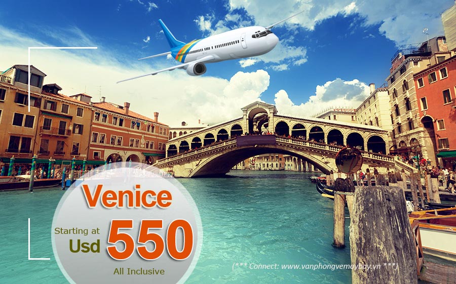 Đặt vé máy bay đi Venice (Italia) giá rẻ