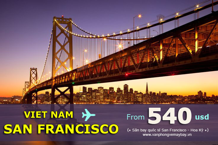 Vé máy bay đi San Francisco (Mỹ) giá rẻ